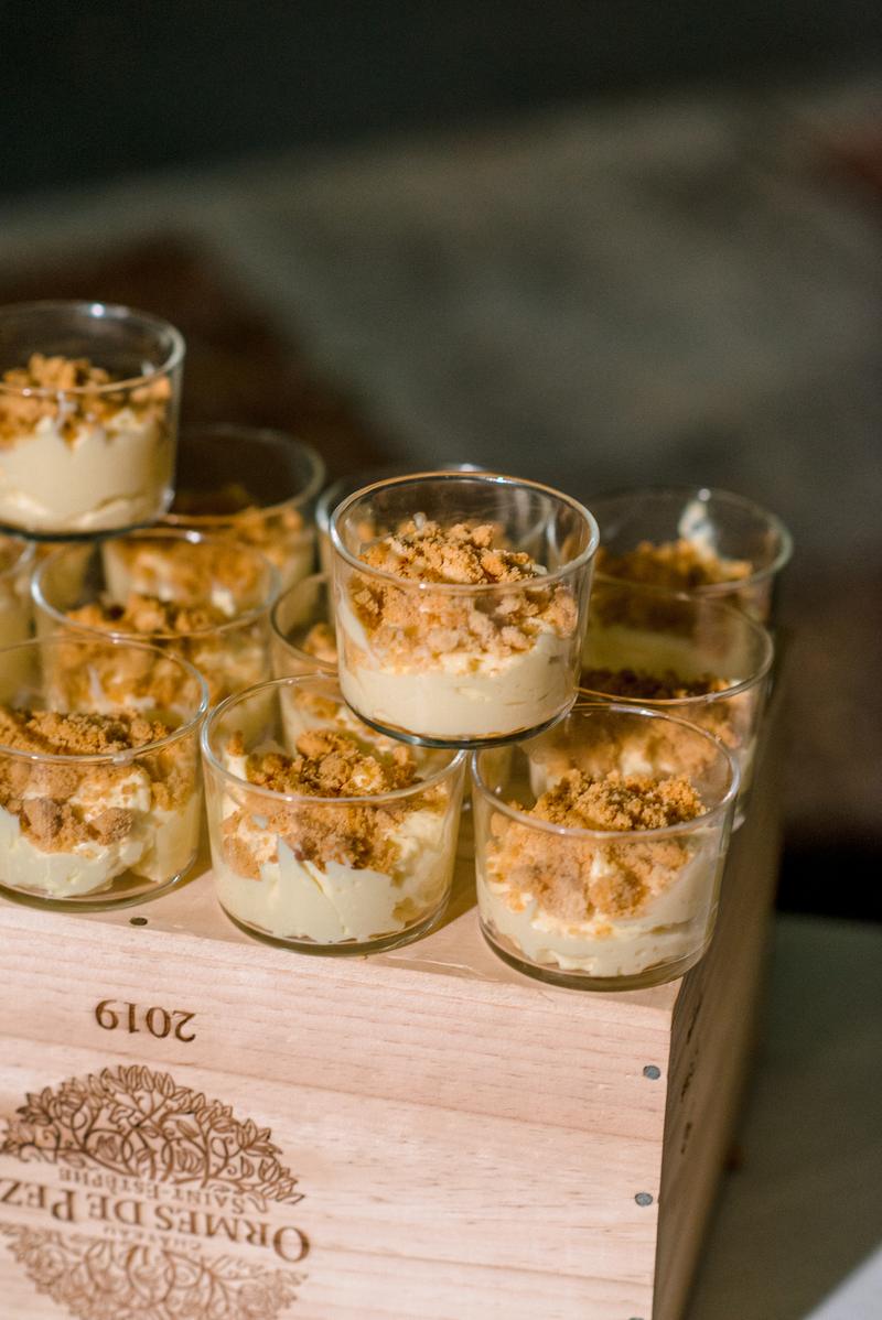 Verrines et mise en bouche, détail buffet Maison Jacomet